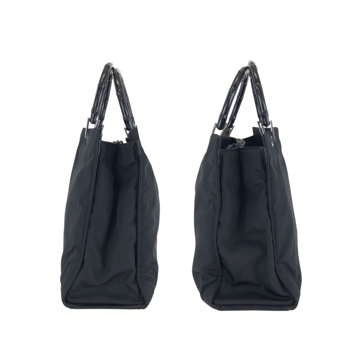 GUCCI グッチ バンブー ブラック 黒 シルバー金具 ナイロン 002 1010