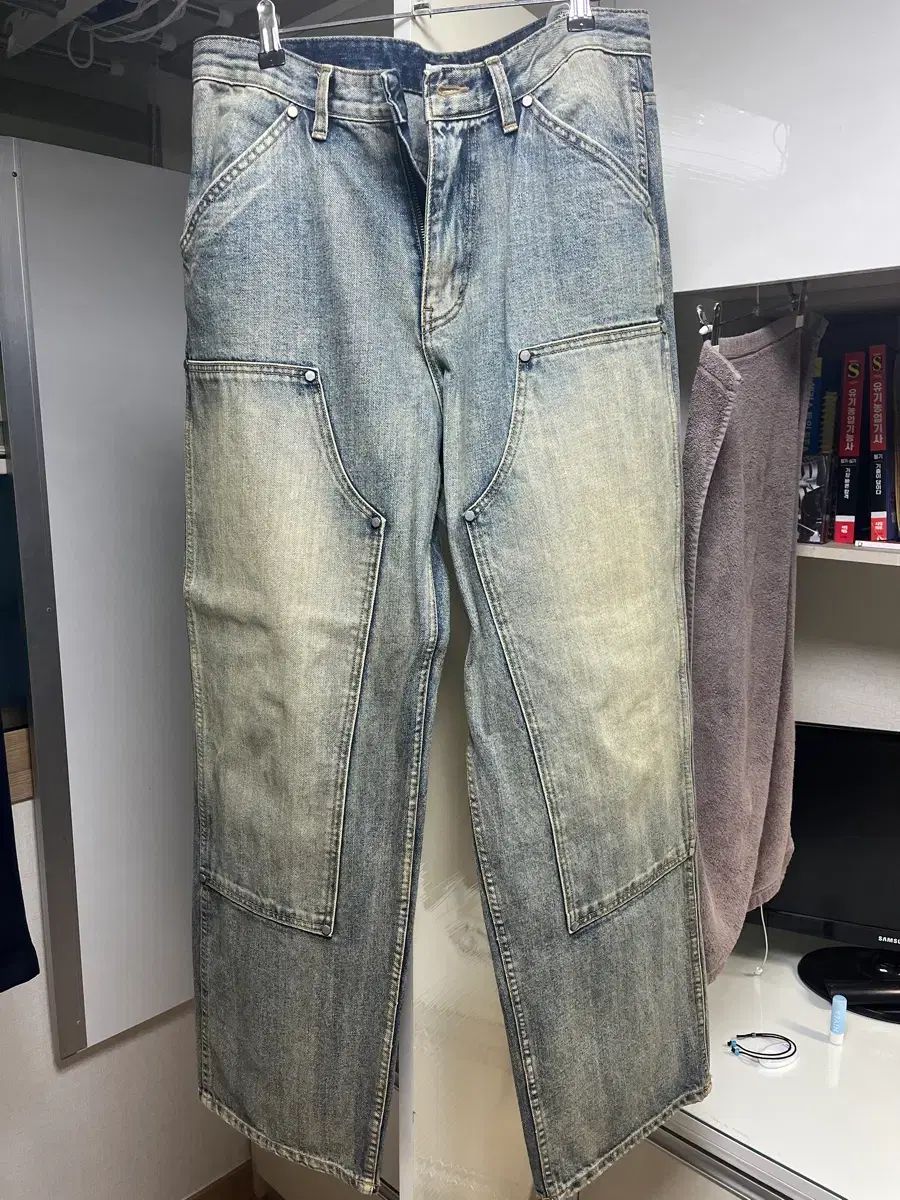 Uメント ダブルニー デニム パンツ 6,817円