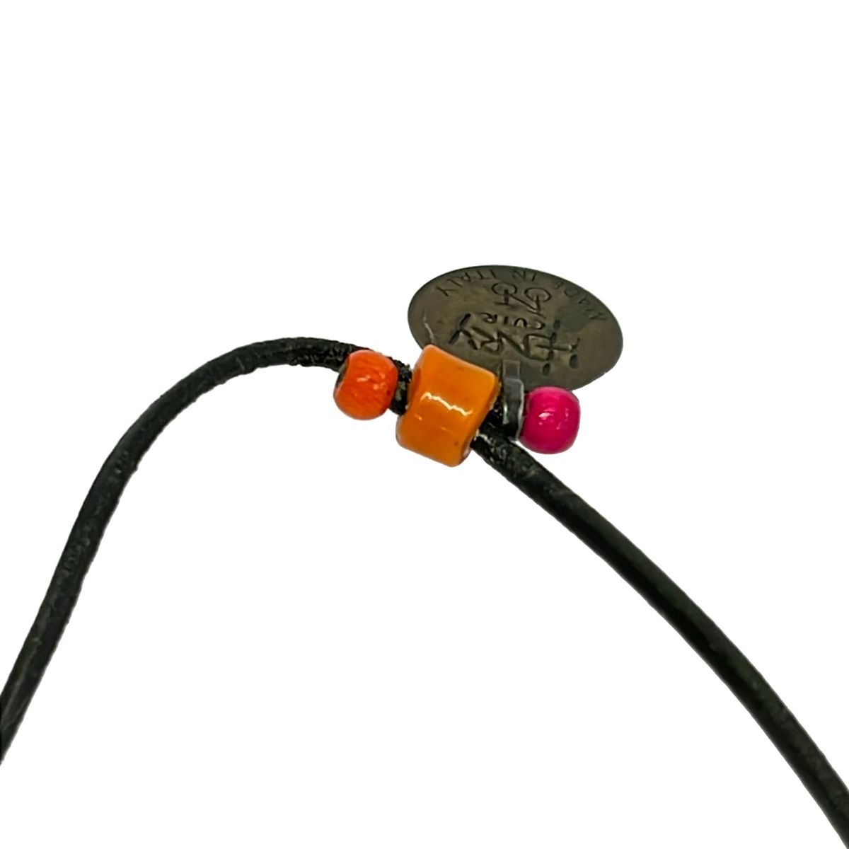 アンリークイール　ネックレス HENRY CUIR(アンリークイール) ネックレス美品 - レザー ダーク
