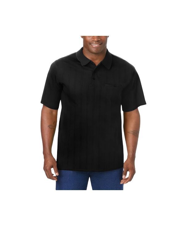 キングサイズ メンズ トップス ポロシャツ トール KingSize Big Tall No Tuck Polo Shirt Black ブラック