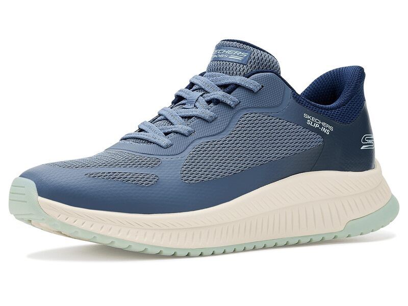 スケッチャーズ レディース シューズ スニーカー BOBS from SKECHERS Hands Free SlipIns Bobsquad 4 Staple Look BlueMulti ブルー