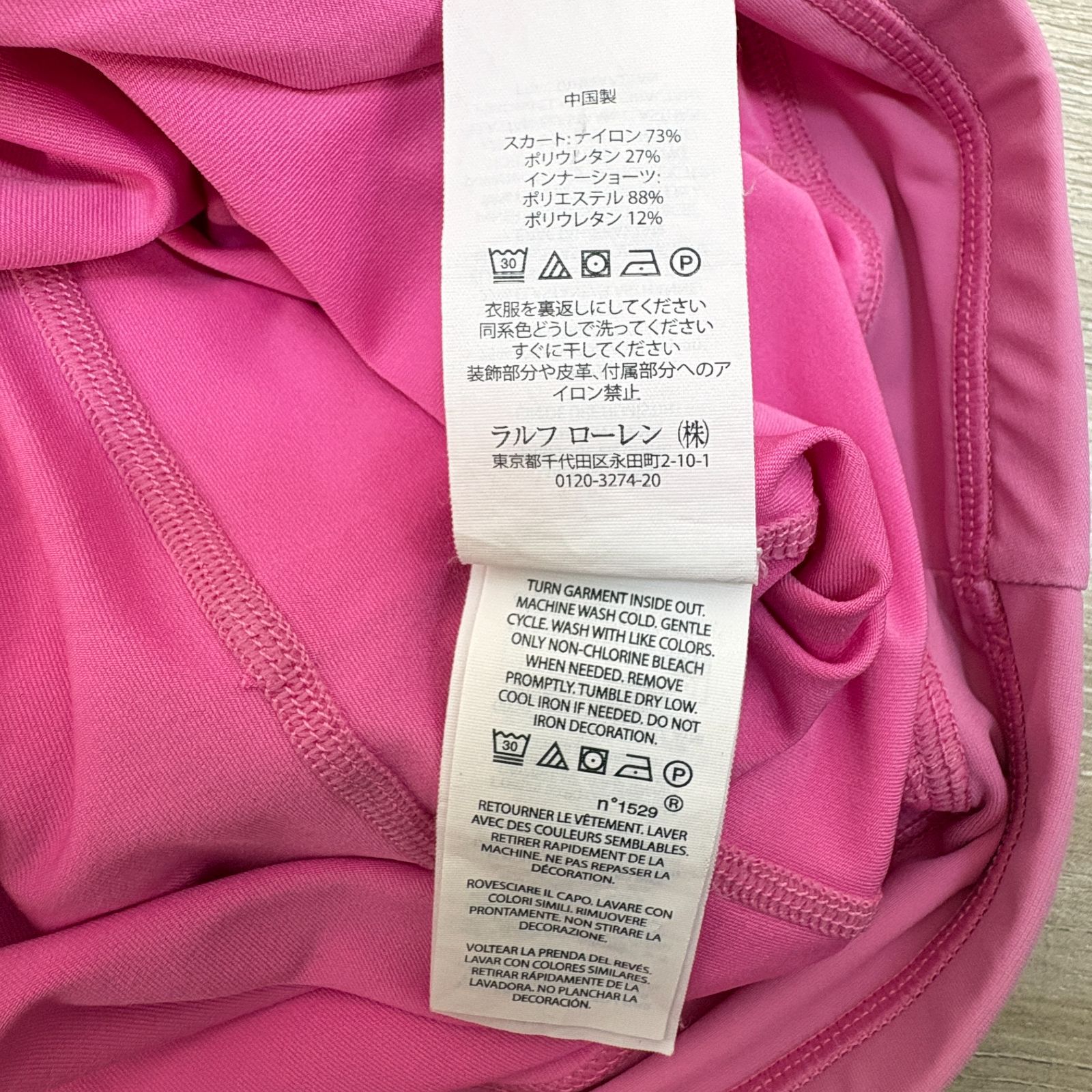 RLX Ralph Lauren ピンク ゴルフスカート インナー付き ゴルフ ゴルフ