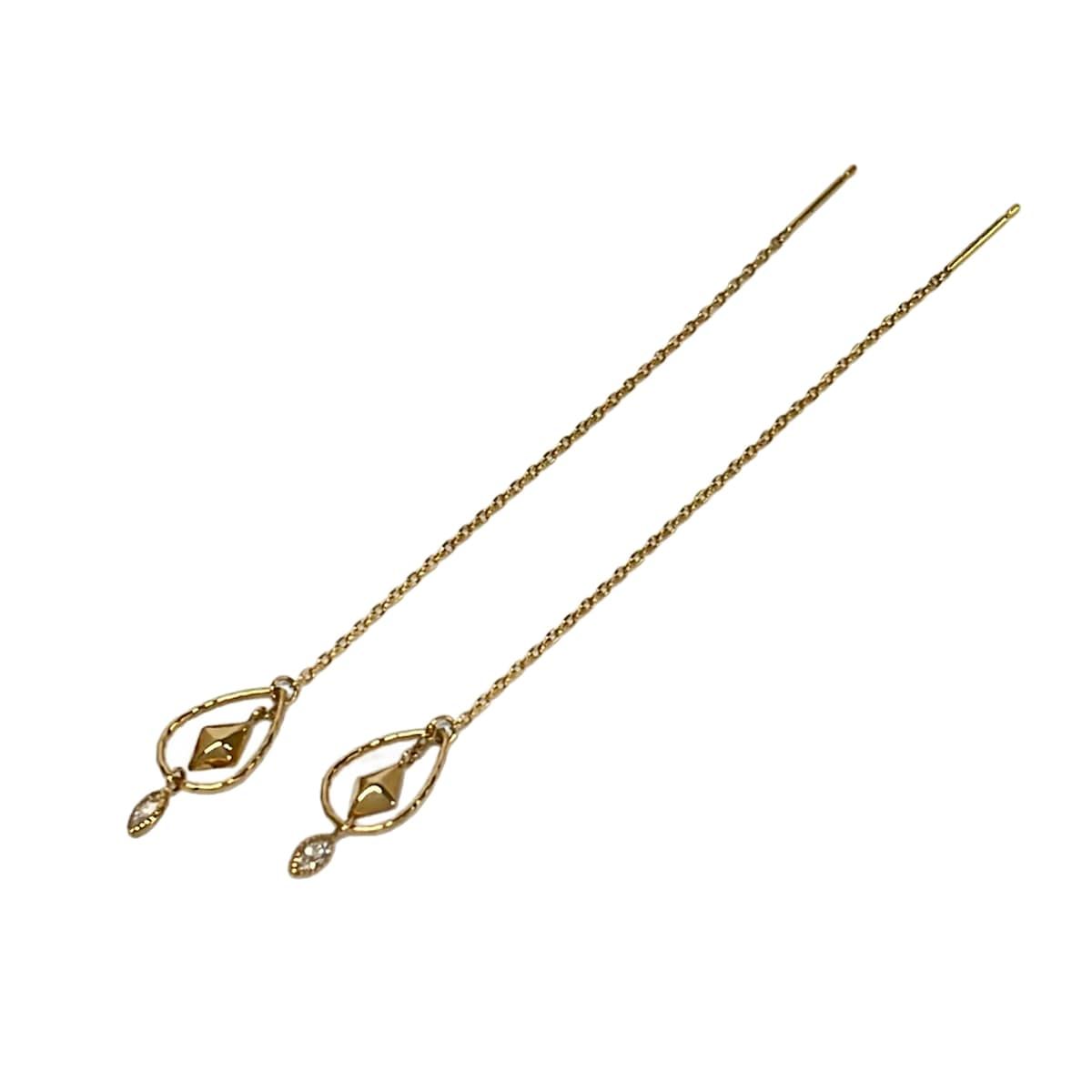 TAKE-UP(テイクアップ) ピアス美品 - K18YG×K10YG×クリア 27,105円