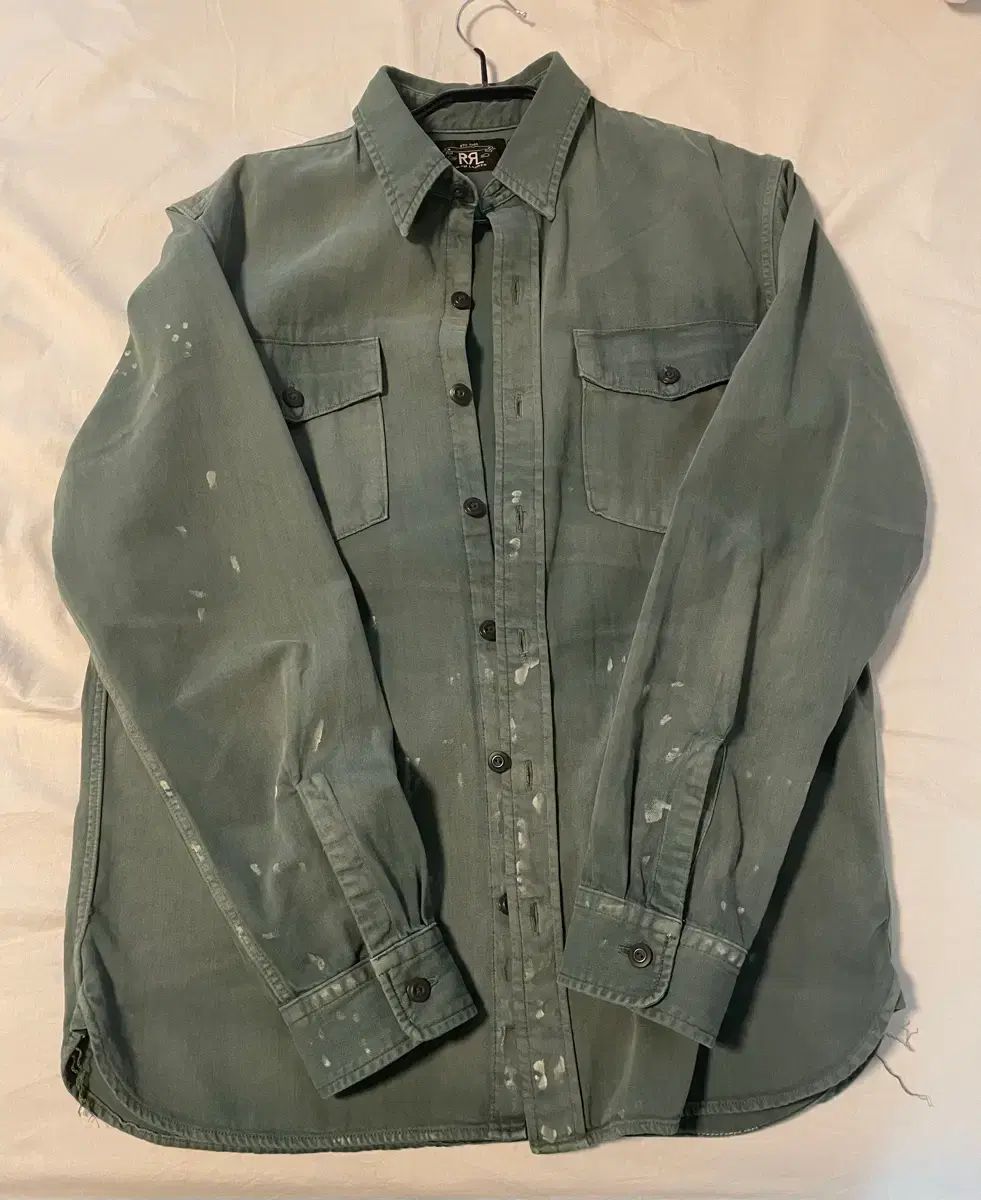 RRL(ダブルアールエル) ツイル ワークシャツ グリーン Mサイズ