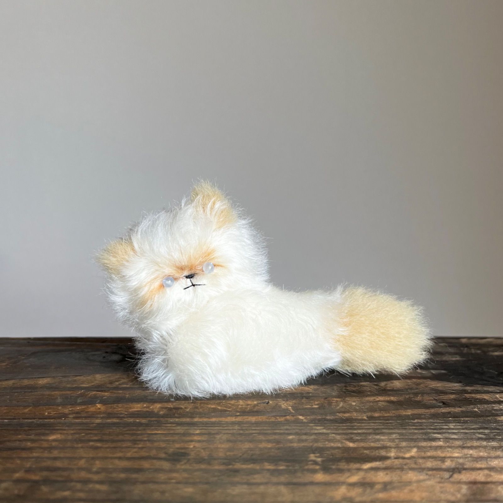 とけそうな、ねこ ( かすたーどほいっぷ色 ) Cora 猫 ぬいぐるみ 作家