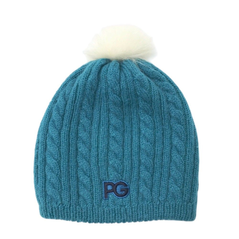 PEARLY GATES パーリーゲイツ ニットキャップ ロゴ総柄 ネイビー系 FR