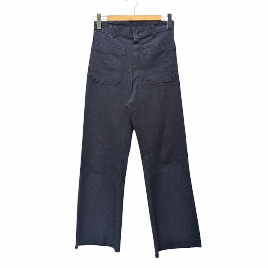 US.NAVY ユーエスネイビー 70s フレアデニムパンツ ブーツカット navdungaree MIL-T-87062A ネイビー系 デニム サイズ29-30 67812