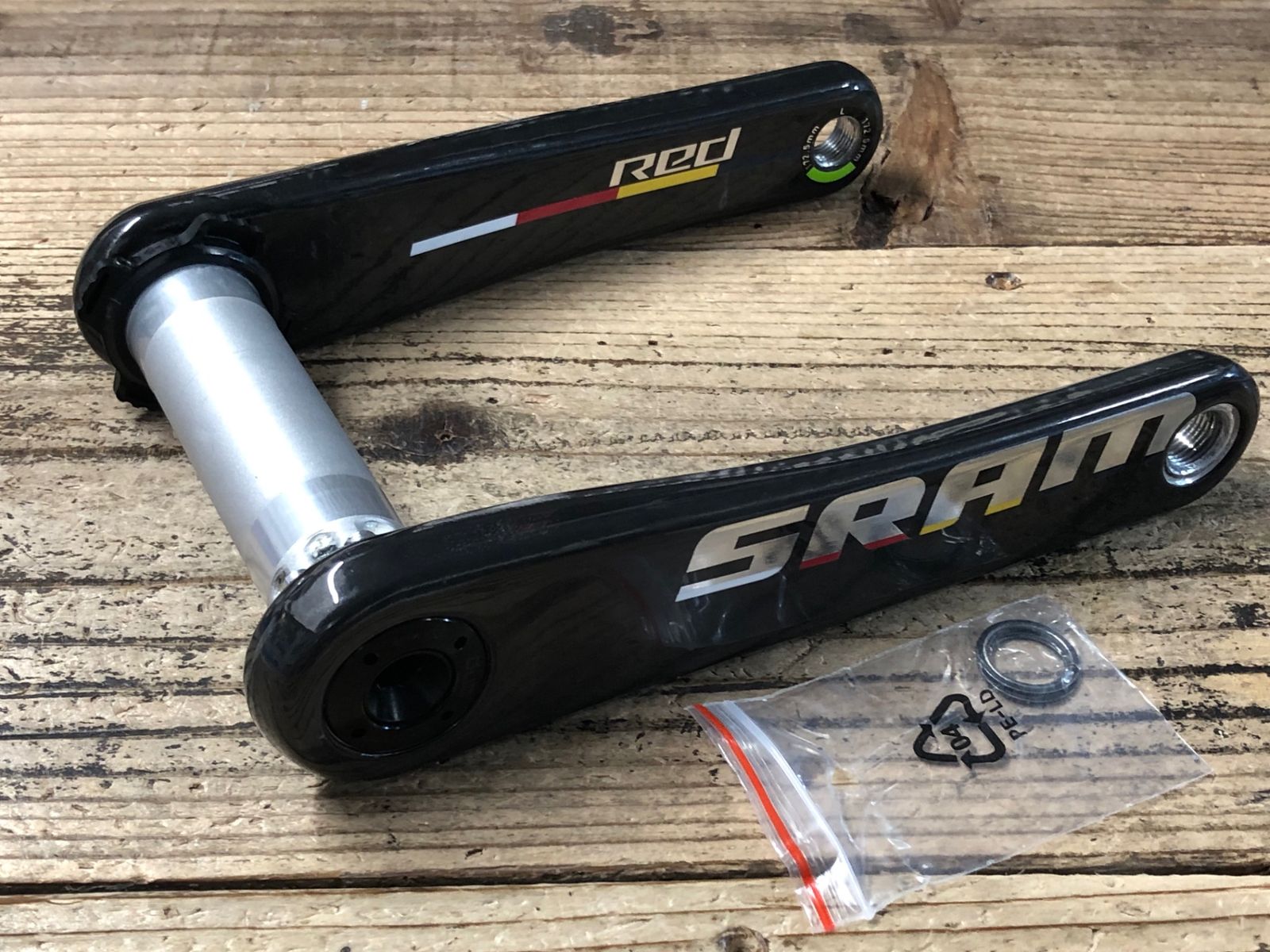 KF667 スラム SRAM レッド RED AXS FC-RED-P-E1 クランクアーム 172.5mm DUB SL レッドブルカラー 削れ大