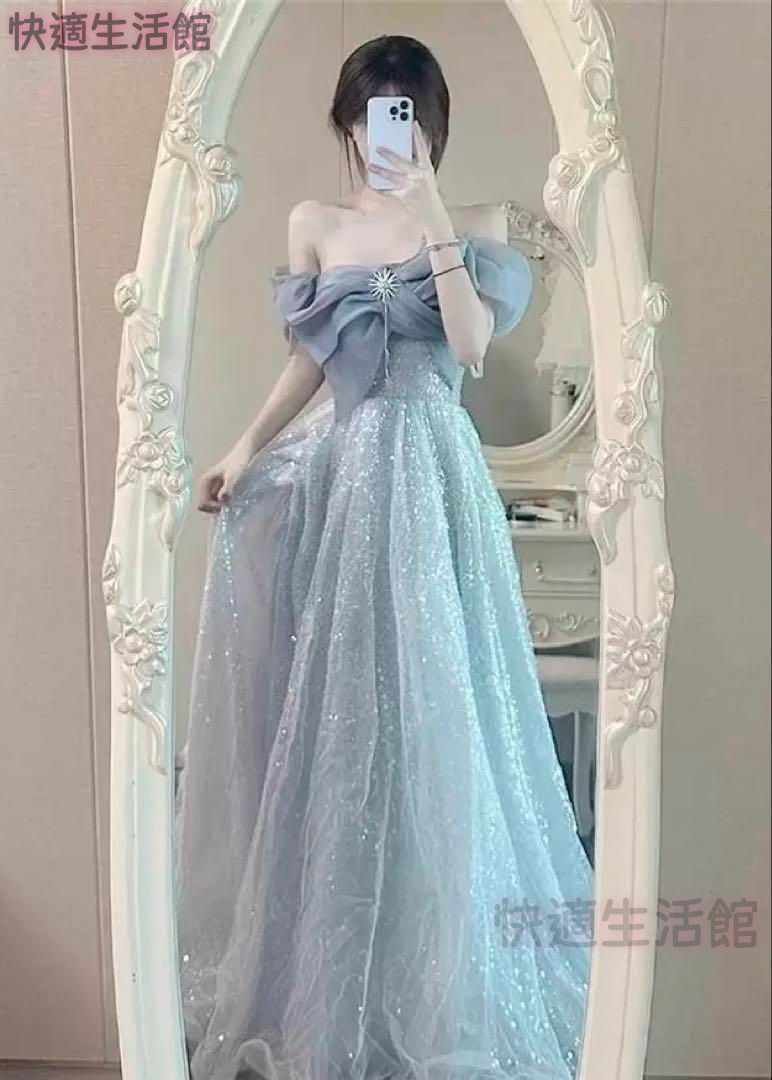 人気商品 新品未使用 豪華ドレス 結婚式/パーティー/発表会用キラキラ仕様 lf708