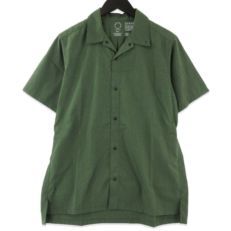 未使用 山と道 ヤマトミチ Bamboo Short Sleeve Shirt M's 2026年 半袖シャツ バンブーショートスリーブシャツ Kombu Green S 71016228