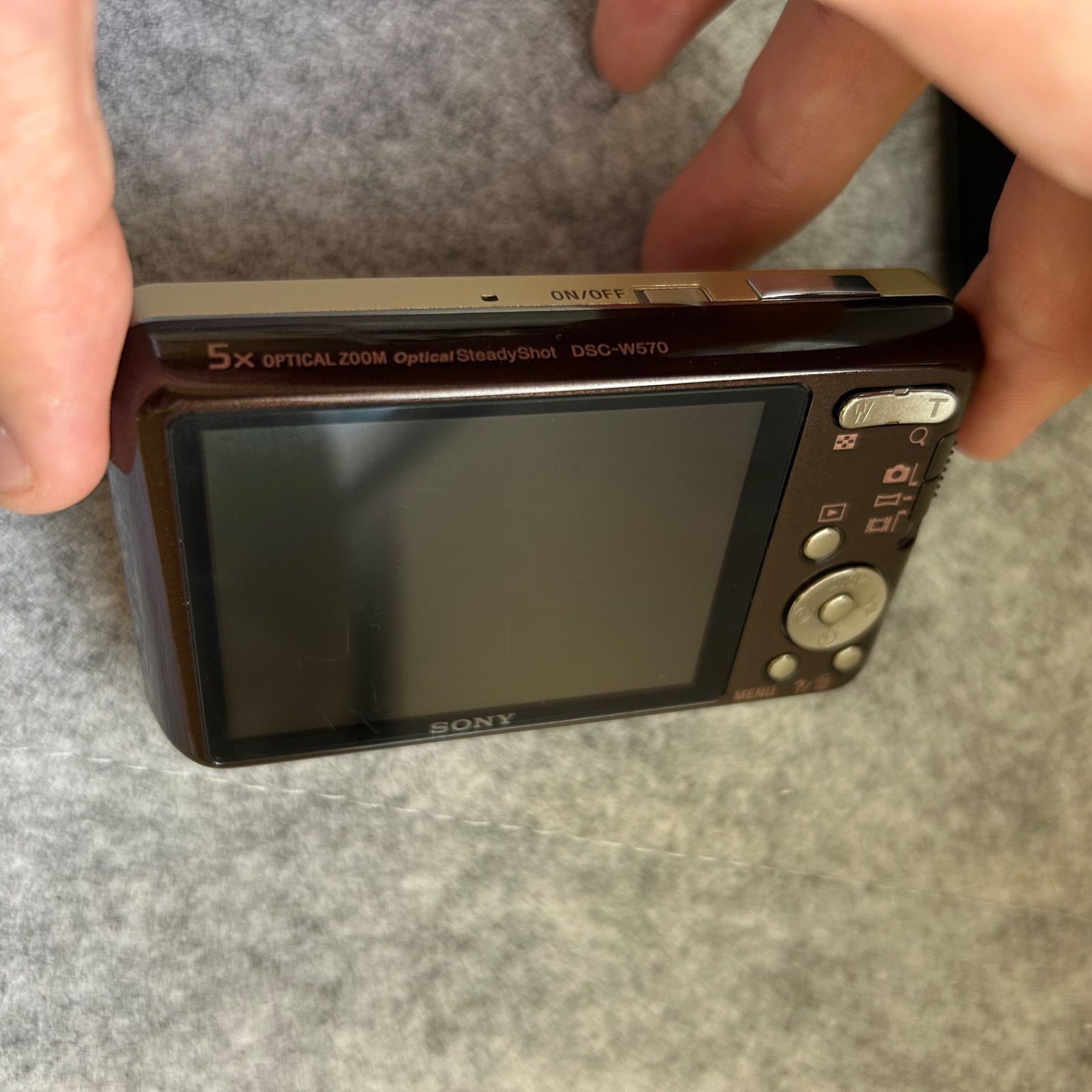 ソニーCyber-shot DSC-W570ゴールドデジカメ動作品 CCDセンサー