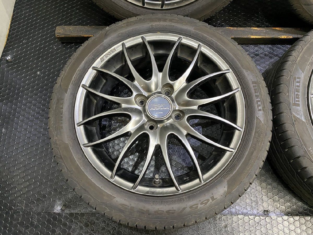 PIRELLI POWERGY 165/55R15】夏タイヤ【WORK STEEZ NICROSS ニクロス 