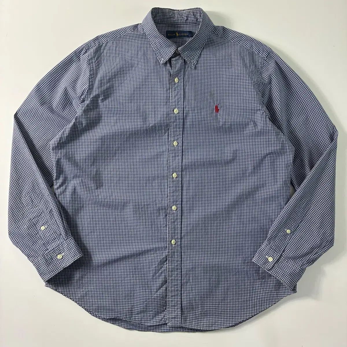 Polo ポロ ラルフローレン 刺繍 コットン ブルー CHECK シャツ