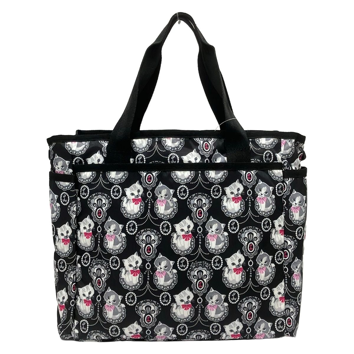 LESPORTSAC(レスポートサック) トートバッグ美品 - 黒×ピンク×マルチ 