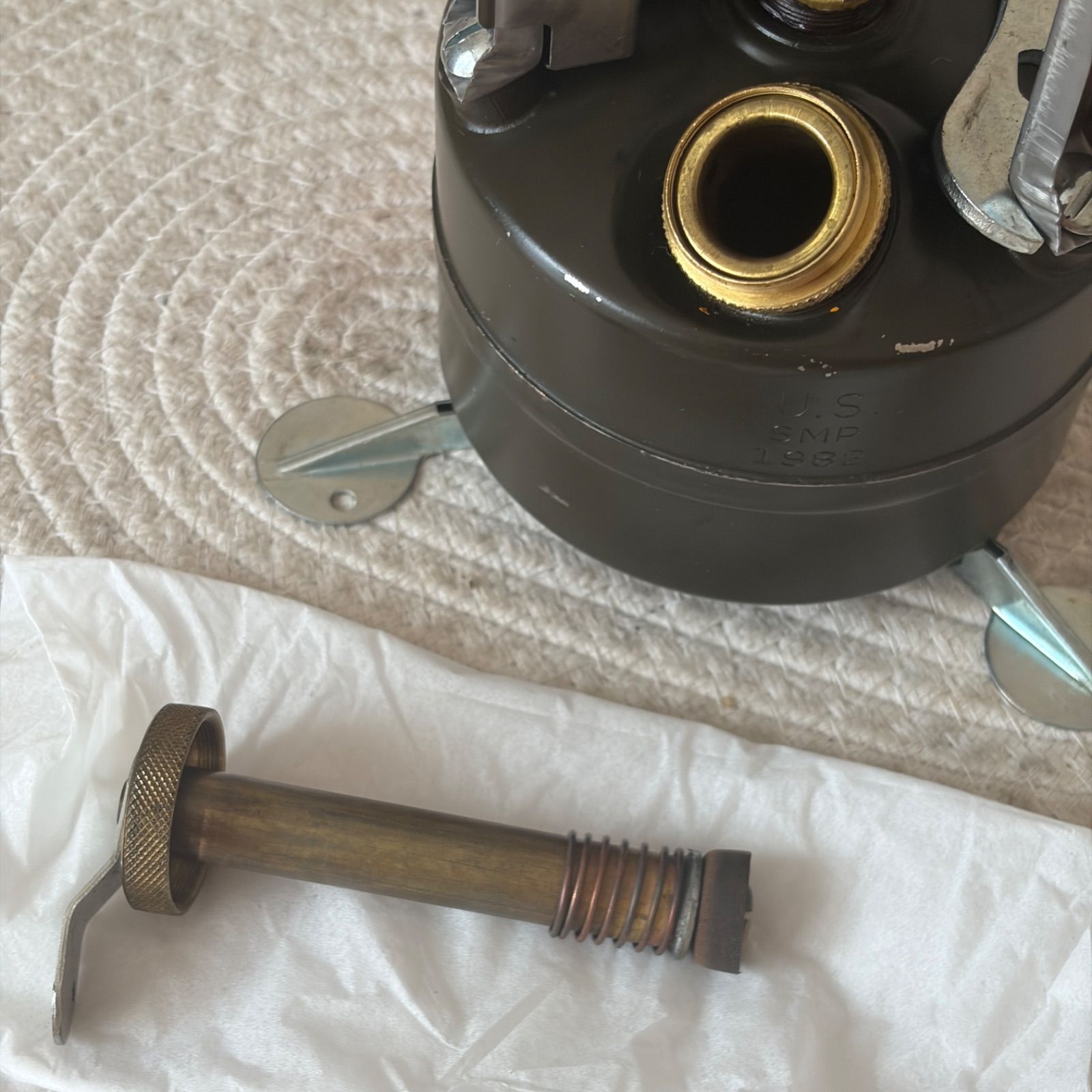 美品】SMP社製 米軍 GIストーブ M1950 アルミケース 1982年製 軍用