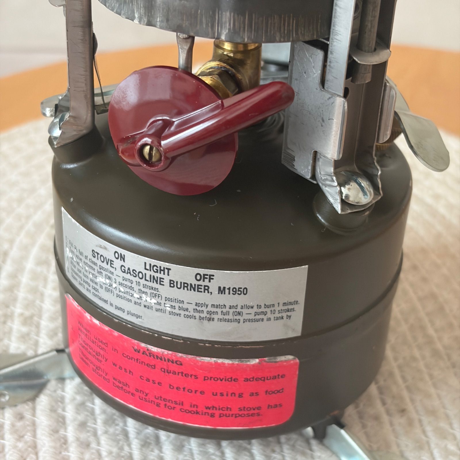 【美品】SMP社製 米軍 GIストーブ M1950 アルミケース 1982年製 軍用ミリタリーストーブ ガソリンストーブ 美品】SMP社製 米軍 GIストーブ M1950 アルミケース 1982年製 軍用