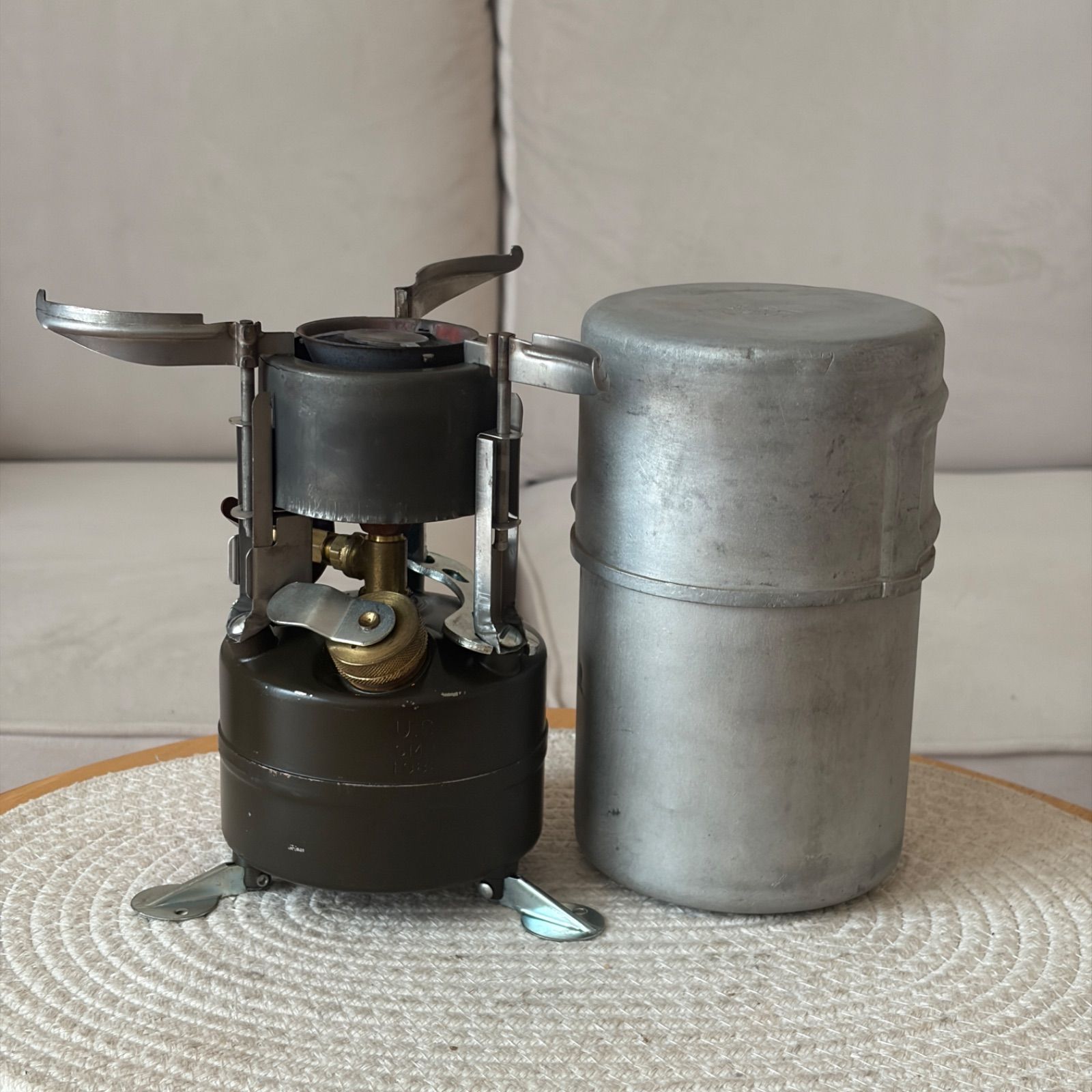 美品】SMP社製 米軍 GIストーブ M1950 アルミケース 1982年製 軍用 