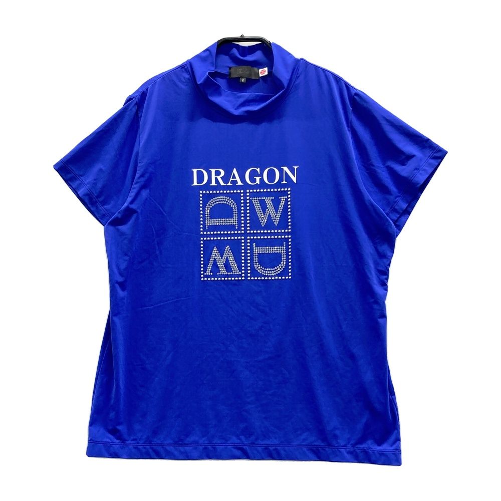 サイズ：4 DANCE WITH DRAGON ダンスウィズドラゴン 半袖ハイネックTシャツ ブルー系 [240101712815] ゴルフウェア レディース ストスト