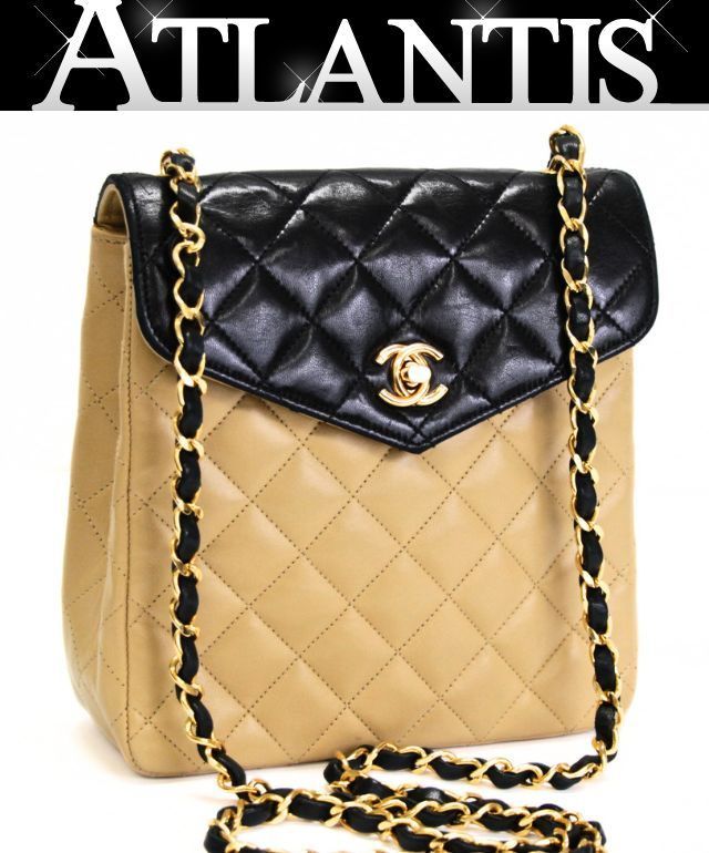 シャネル CHANEL ヴィンテージ バイカラー マトラッセ チェーン