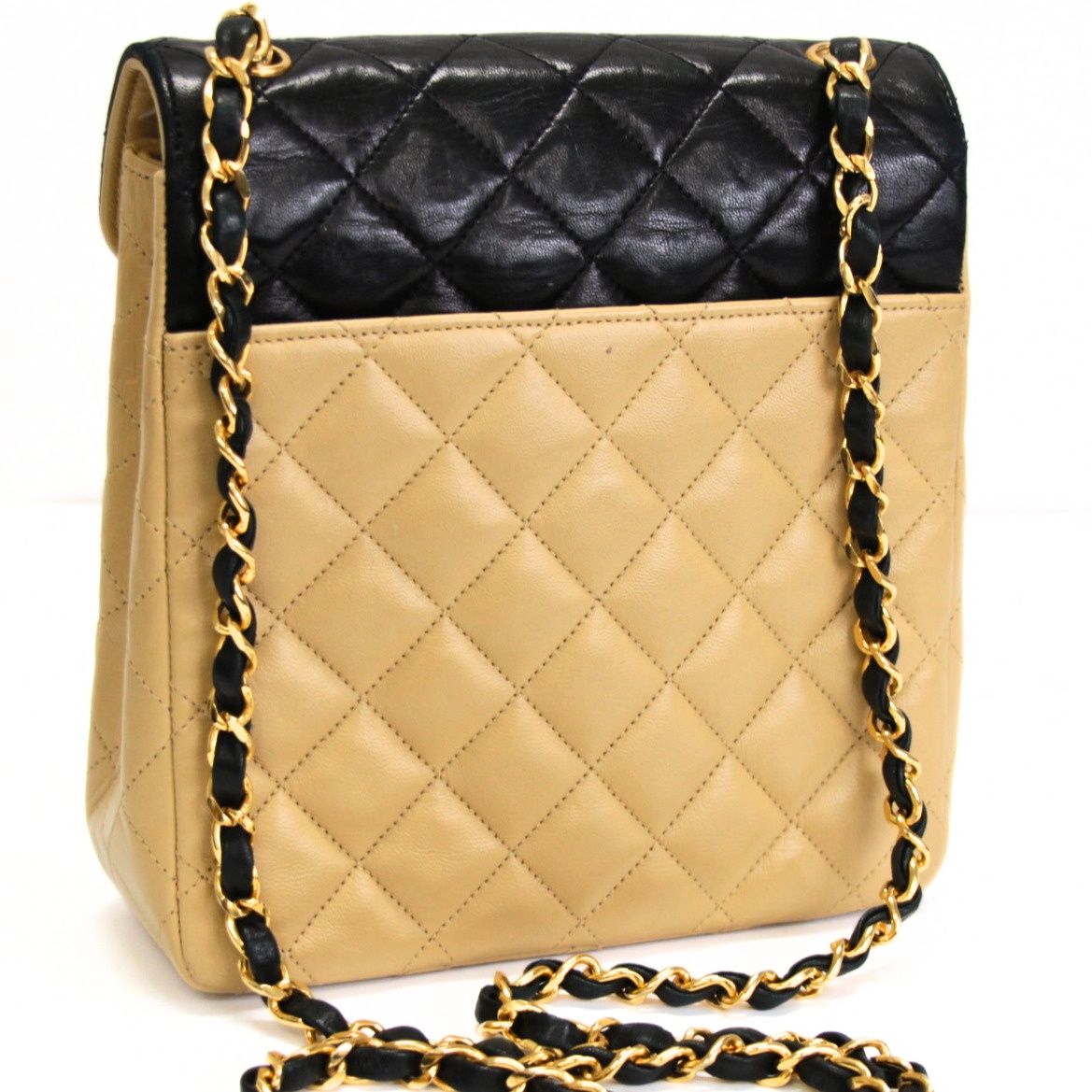 シャネル CHANEL ヴィンテージ バイカラー マトラッセ チェーン