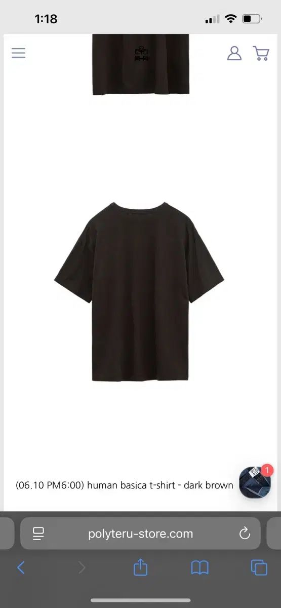 POLYTERU HUMAN MADE ベイシカ Tシャツ ダークブラウン