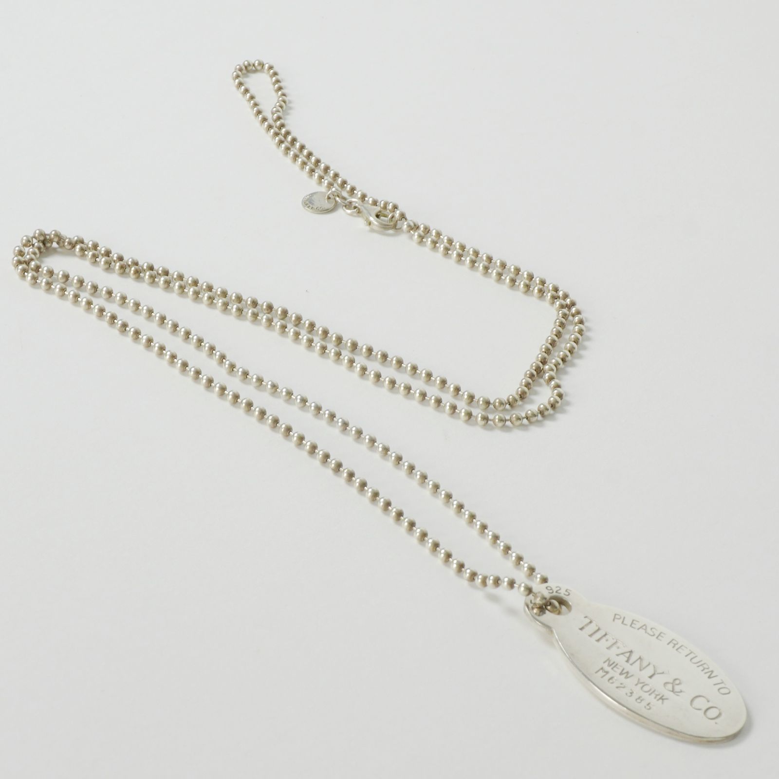 TIFFANY&Co. ティファニー ネックレス リターントゥ オーバルタグ SV925　77「95EL」