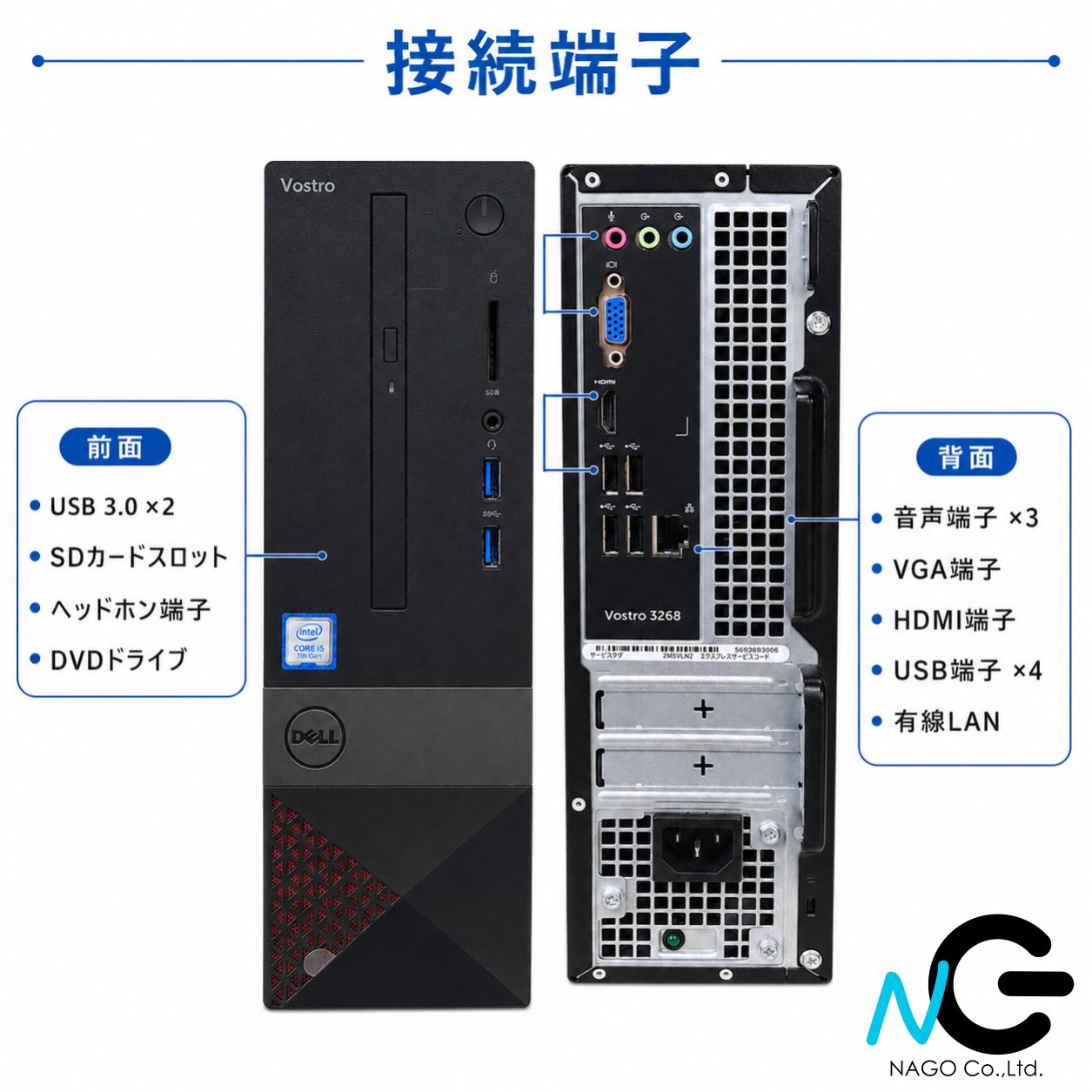 デスクトップPC ✨DELL Vostro 3268✨ Core i5-7400 / メモリ8GB