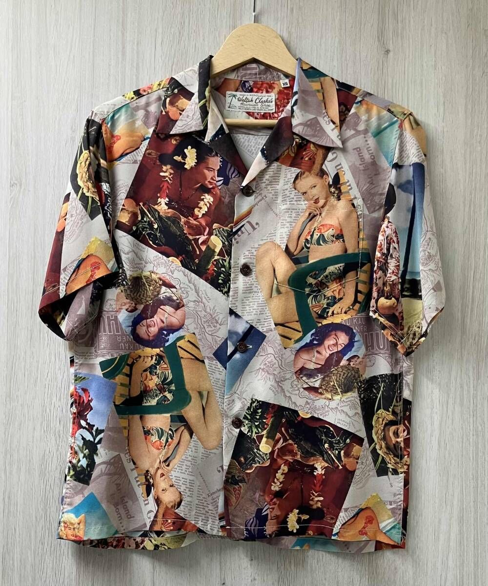 SUN SURF サンサーフ SS33567 HAWAII AS YOU SEE アロハシャツ Waltah Clarkes サイズXS 東洋エンタープライズ グレー 6,854円