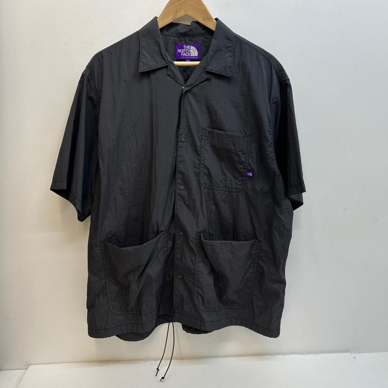 【イオン広店】 中古 THE NORTH FACE PURPLE LABEL | ザノースフェイスパープルレーベル 半袖シャツ Nylon Taffeta Field S/S Shirt N25SG055 チャコールグレー サイズ：L 【100】