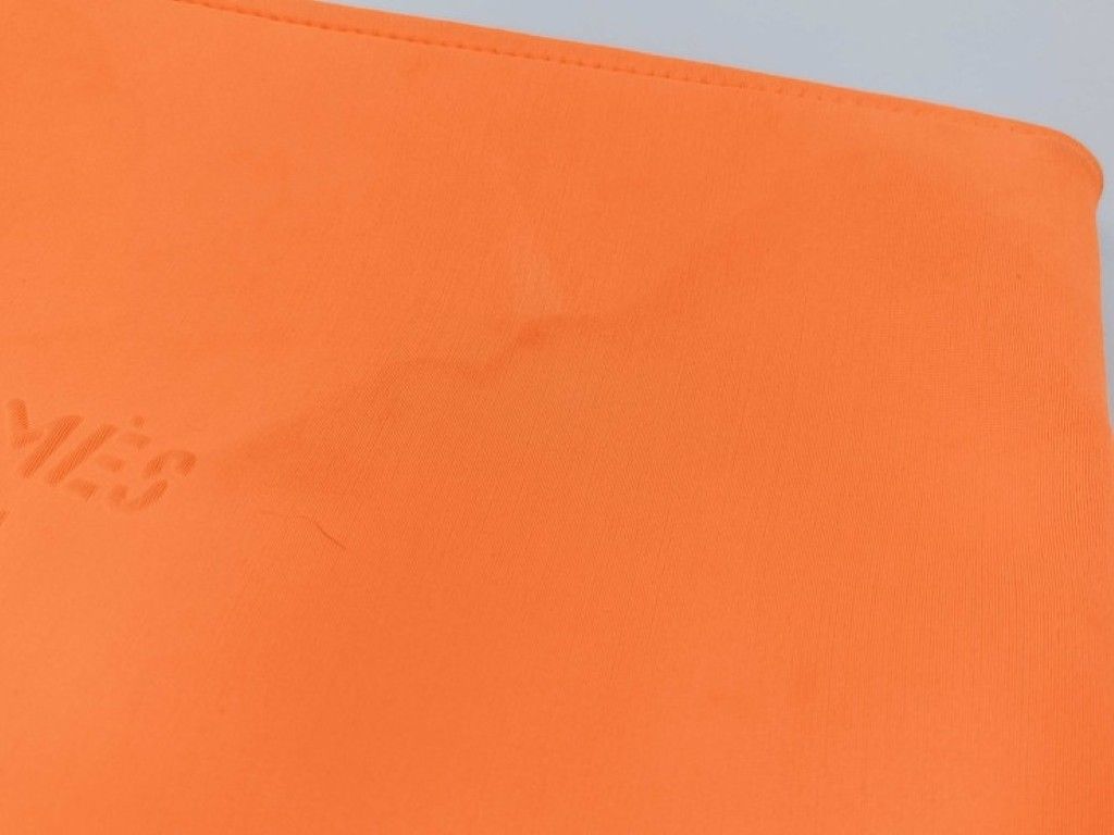 HERMES エルメス ポーチ BAIN フラットポーチ オレンジ系 キャンバス