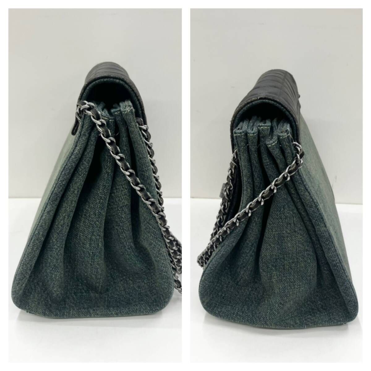 【チョコ】CHANEL ノベルティ ショルダーバッグ チェーンバック CHANEL シャネル チョコバー A15315 デニム チェーン ショルダー