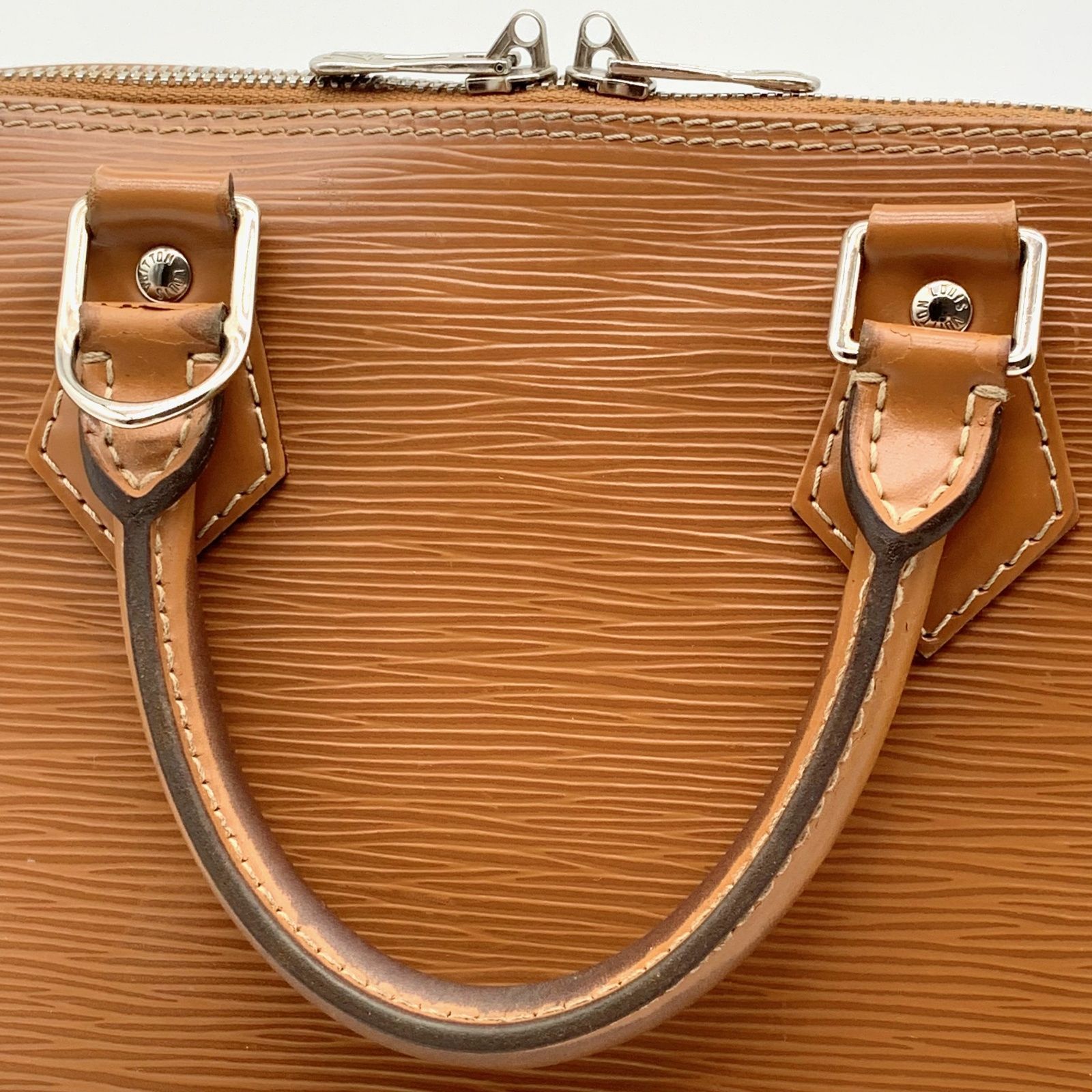 LOUIS VUITTON アルマ PM エピ ブラウン レザー ハンドバッグ【状態