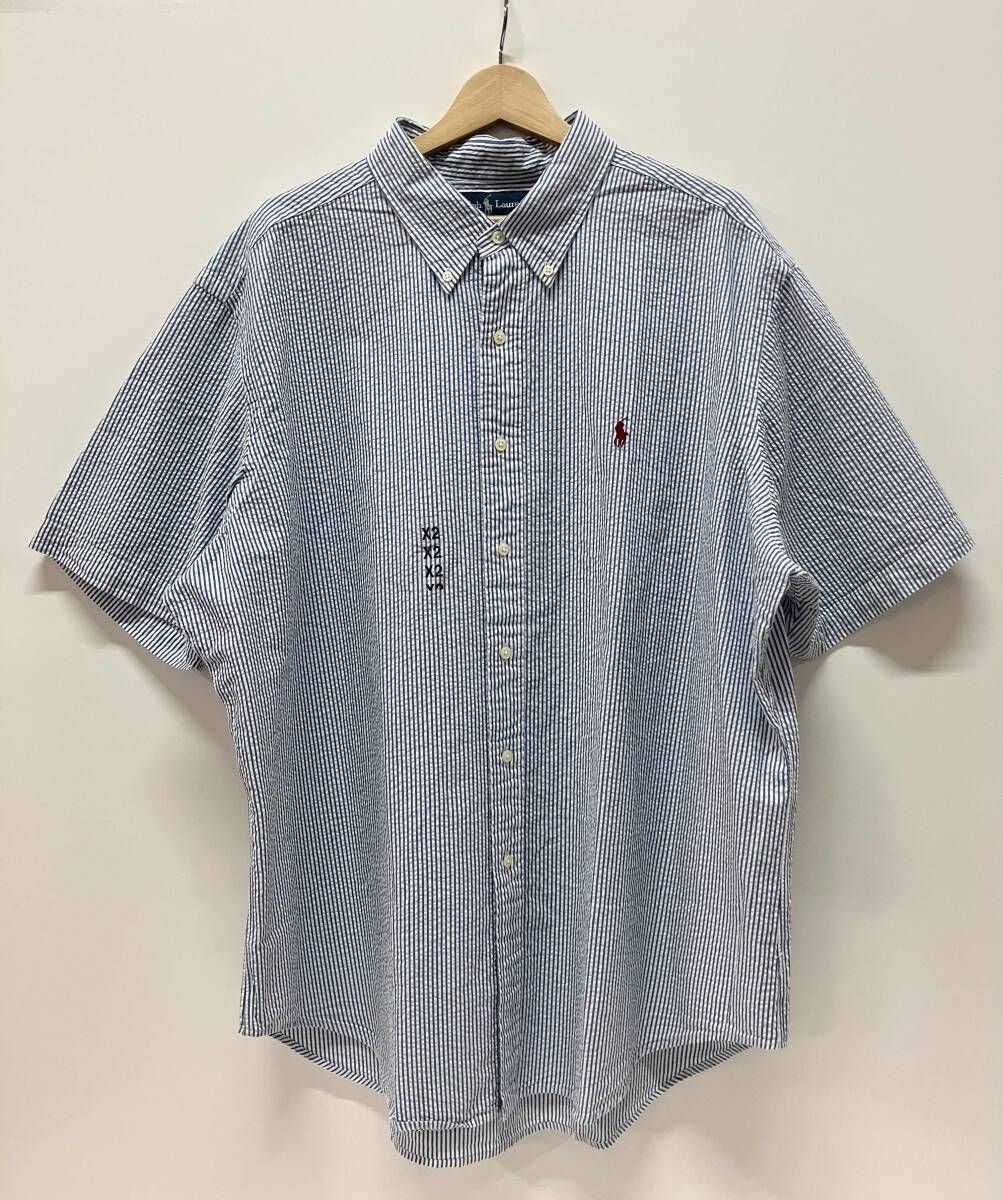 RALPH LAUREN ラルフローレン 半袖シャツ classic fit クラシックフィット ストライプ サイズXXL 新品タグ付き