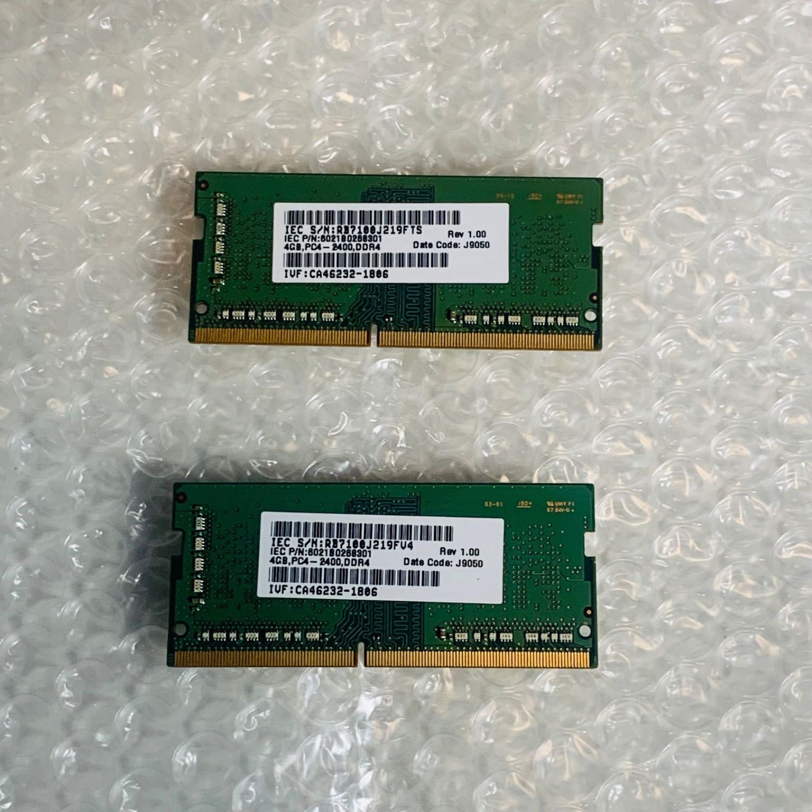 SAMSUNG DDR4 4GB×2枚 8GB メモリ PC4-2400T - メルカリ