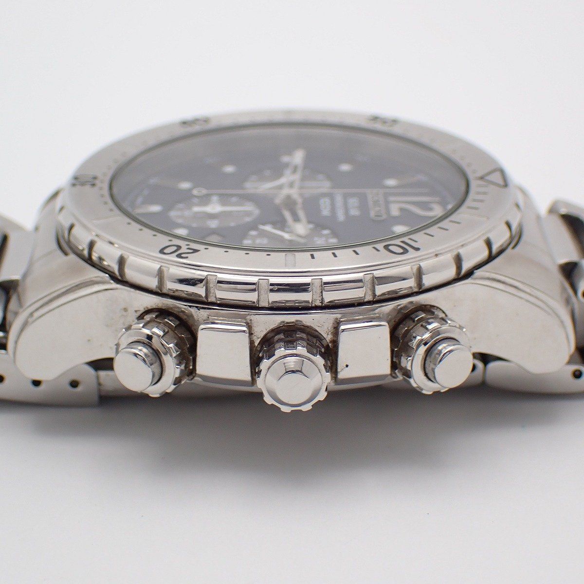 SEIKO セイコー 海外モデル ソーラー クロノグラフ メンズ 腕時計 青 