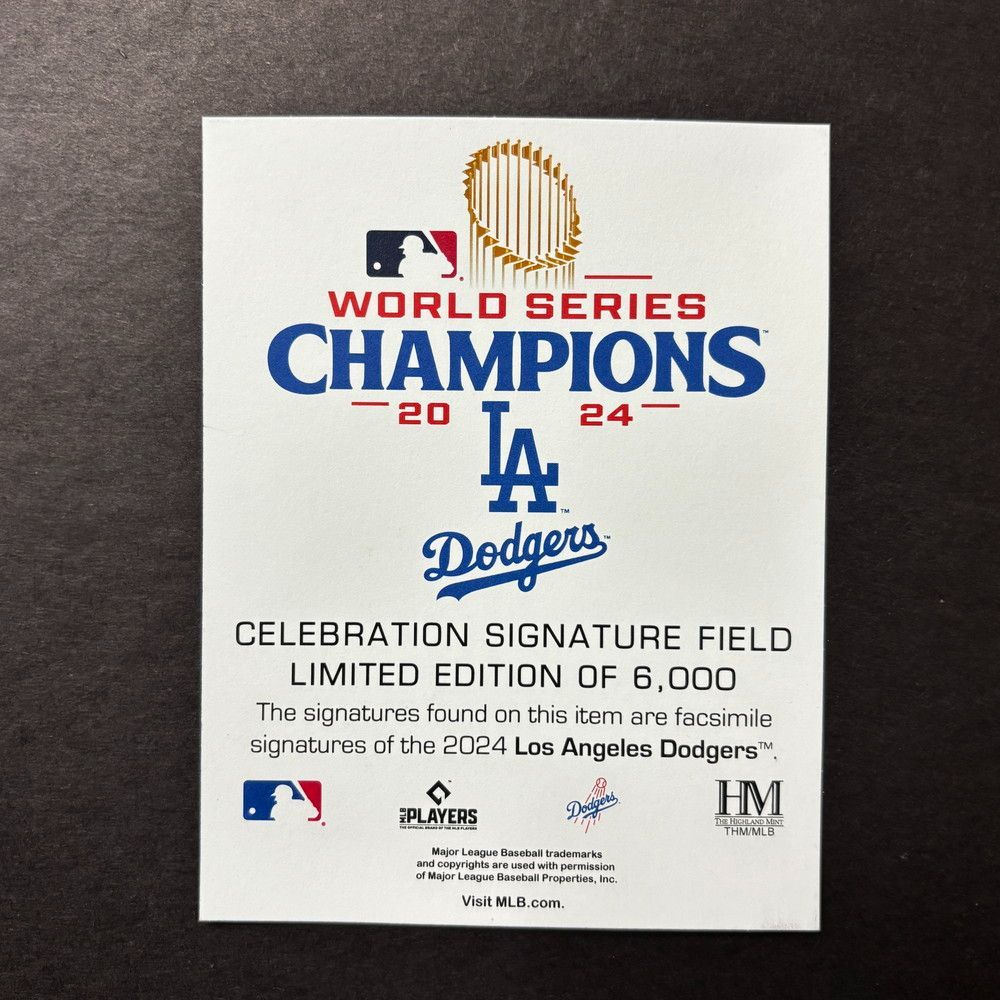◇MLB ドジャース ワールドシリーズ 2024 優勝記念品 額装フォト 745