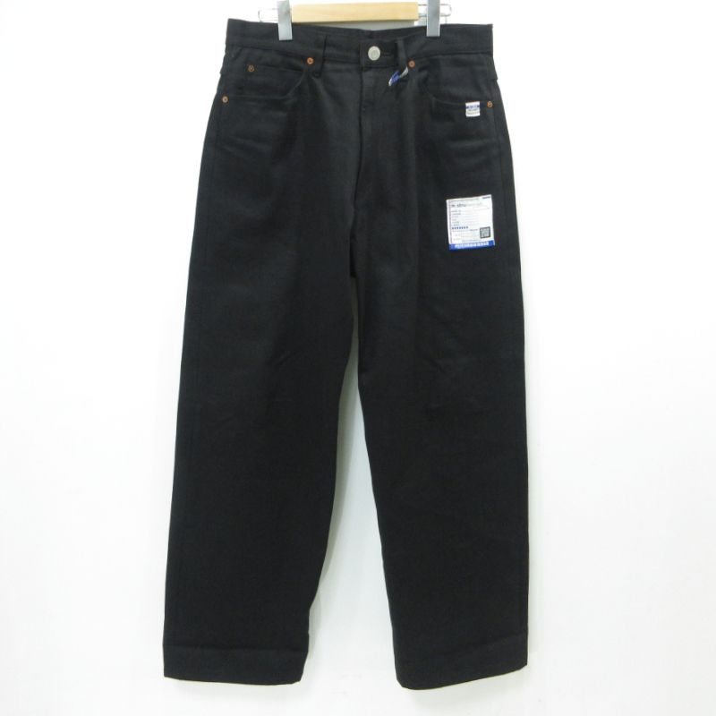 【三重本店】 中古 MIHARA YASUHIRO | ミハラヤスヒロ ジップフライデニムパンツ SELVAGE DENIM DENIM STRAIGHT PANTS I13PT023 ブラック サイズ：48 【107】