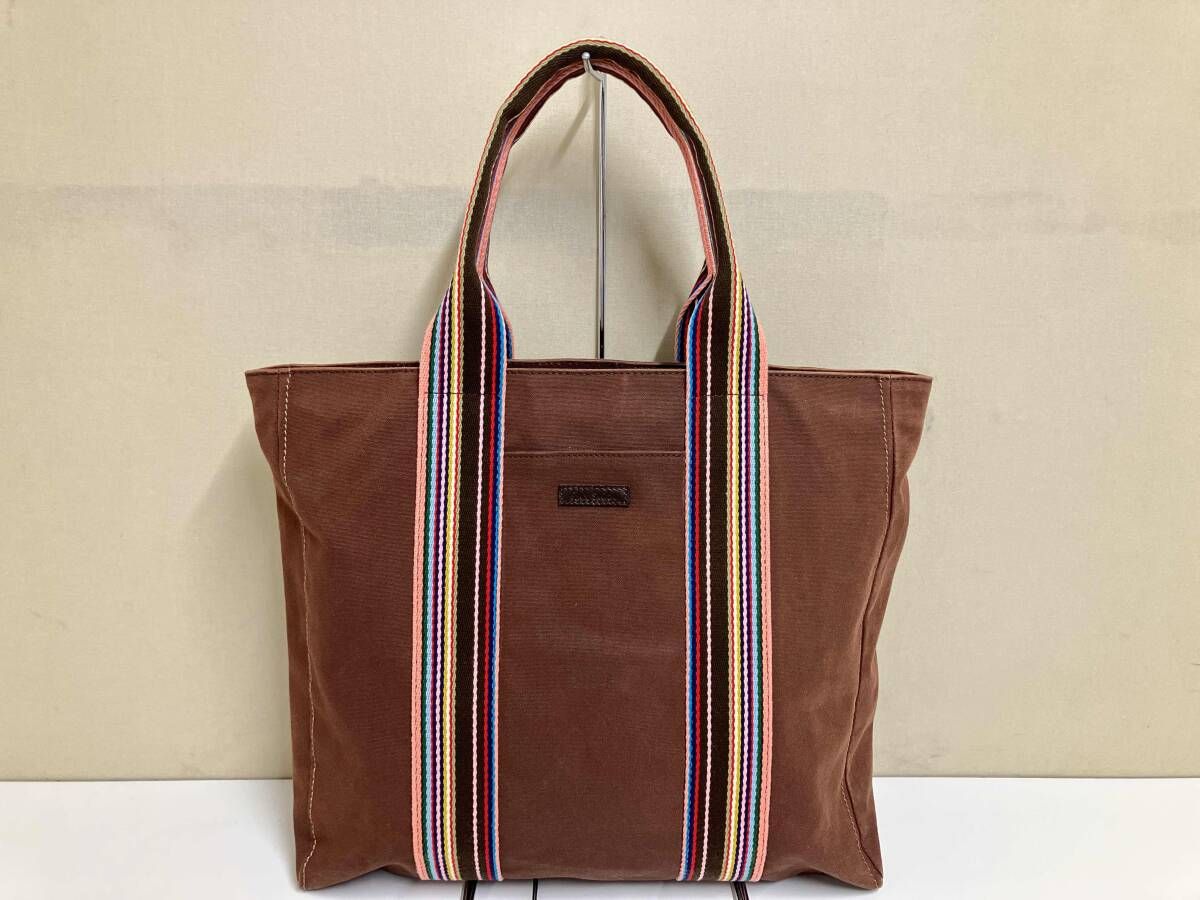 Paul Smith ポールスミス トートバッグ キャンバス ブラウン マルチ 