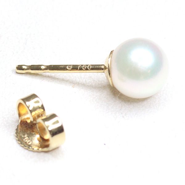 MIKIMOTO ミキモト パール ピアス K18YG アコヤ真珠(6.0mm) イエロー