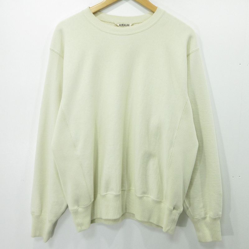 【三重本店】 中古 AURALEE | オーラリー スウェット SMOOTH SOFT BD SWEAT A25SP02TU アイボリー サイズ：3 【104】