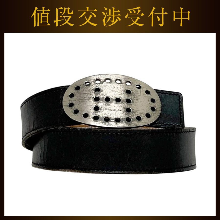 エルメス ベルト ブラック ブラウン 黒 茶色 エヴリン ウエスト 94cm 30mm ボックスカーフ トゴ 中古 □Ｇ刻印 HERMES パンチング ロゴバックル アパレル
