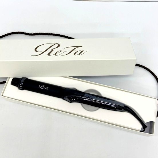 ReFa リファ カールアイロン RE-BM-03A 美品 ヘアアイロン ReFa CURL IRON ギャランティカード レディース ブラック 美容家電 IF19560■