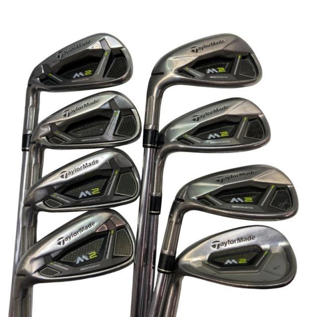 【中古】 テーラーメイド M2(2017) 8S レフティ アイアンセット IR RE-AX 90 STEEL JAPAN・SPEC(アイアン) (フレックスS) メンズ 男性用 左利き レフティ 左用 Dランク ゴルフクラブ