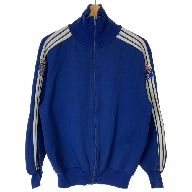 【中古】　adidas　トラックジャケット　80s vintage　80年代　OLD　ジャージ　ハイネック　フルジップ　ワッペン　アゼルリードー　トゥール市　スポーツ　古着　/7334 8,151円