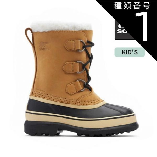 【新品】種類1：281/Y3(21cm) ソレル ブーツ キッズ SOREL LY1000 YOUTH CARIBOU WP 子供用 21cm 22cm 23cm ユース ウインターブーツ 暖かい