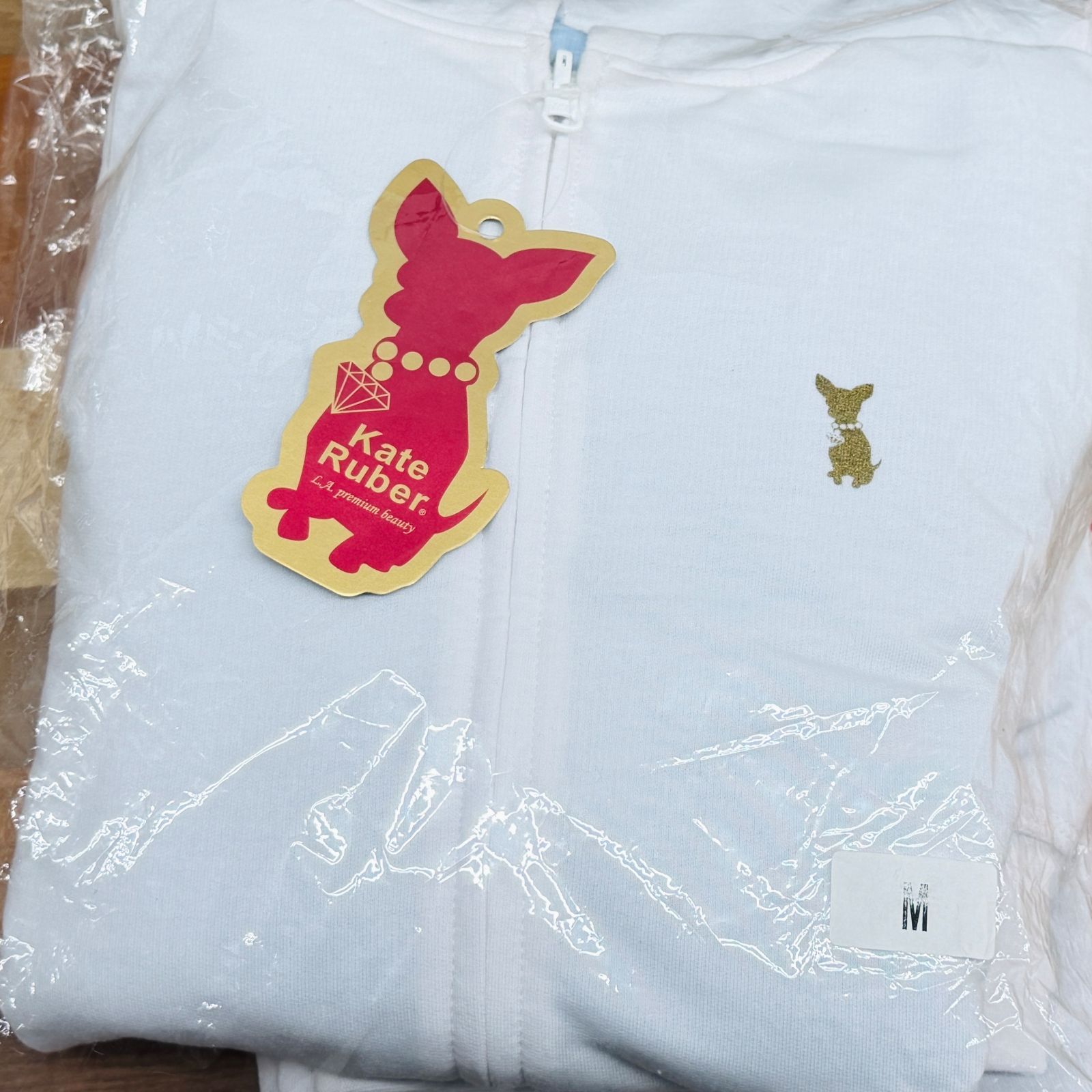 新品 ケイトルーバー バーニングサウナスウェット ホワイト × サックス