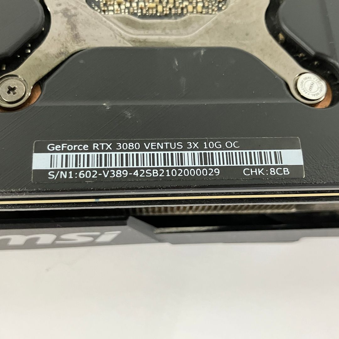 MSI RTX 3080 VENTUS 3X 10G OC ジャンク - メルカリ