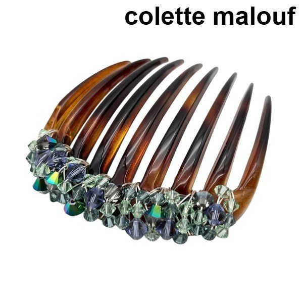 【新品未使用】コレットマルーフ・キャストメタル・ブラウン コレットマルーフ colette malouf ヘアコーム ヘアアクセサリー ビーズ