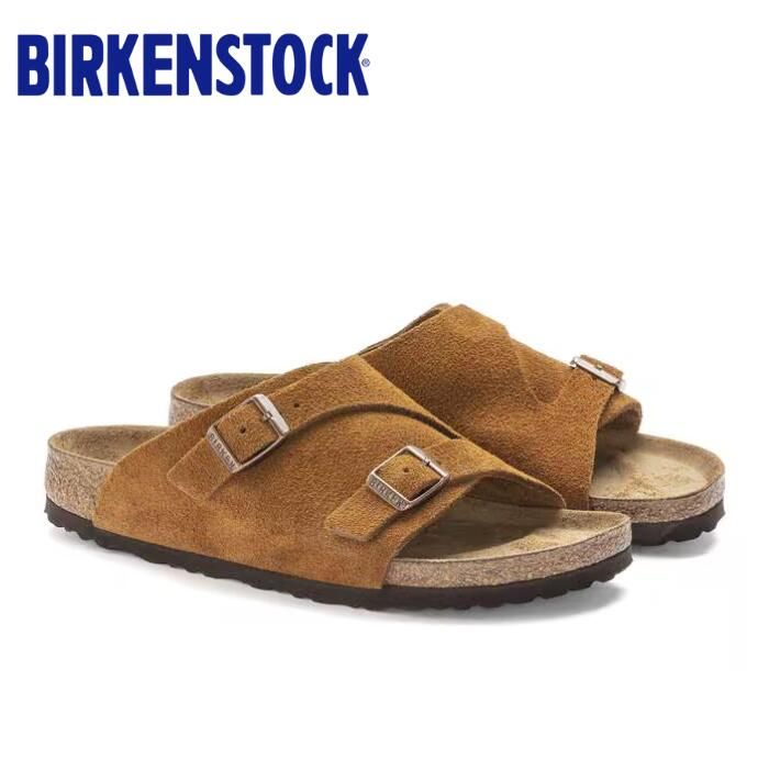 BIRKENSTOCK ビルケンシュトック チューリッヒ サンダル メンズ レディース 通年 ミンク Zurich MINK 1023842 レギュラー幅 本革 スウェード