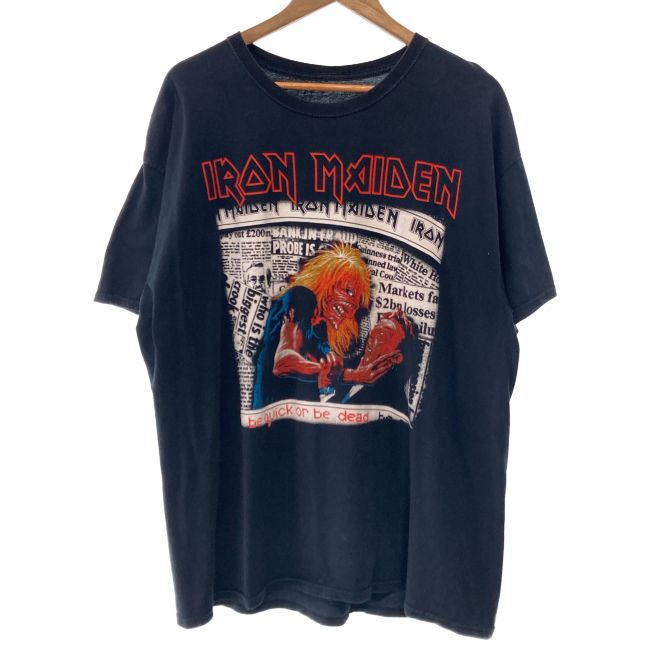 【中古】　IRON MAIDEN　バンT　Tシャツ　半袖　トップス　クルーネック　プリント　古着　/4600